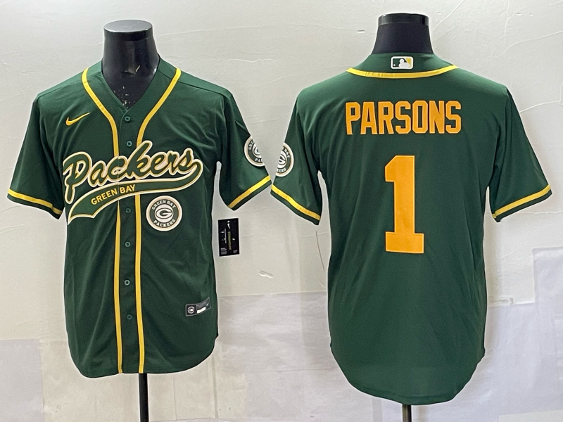 Men Green Bay Packers #1 Parson green Nike NFL 2025 jersey 04